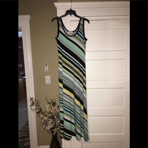 Calvin Klein Sleeveless striped maxi dress
